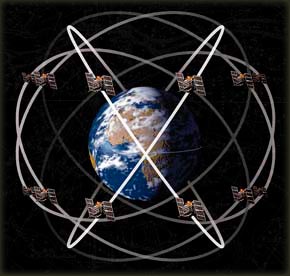 Mrea GPS satelita u orbiti oko zemlje